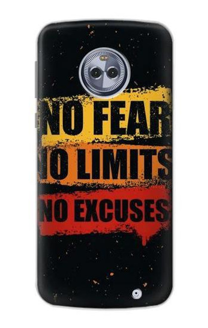 S3492 恐れのない言い訳のない No Fear Limits Excuses Motorola Moto X4 バックケース、フリップケース・カバー