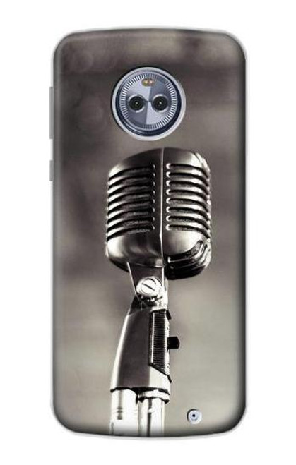 S3495 ヴィンテージのマイク Vintage Microphone Motorola Moto X4 バックケース、フリップケース・カバー