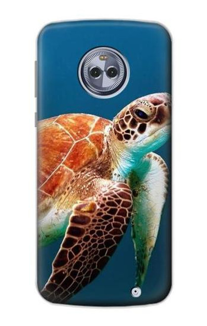 S3497 ウミガメ Green Sea Turtle Motorola Moto X4 バックケース、フリップケース・カバー