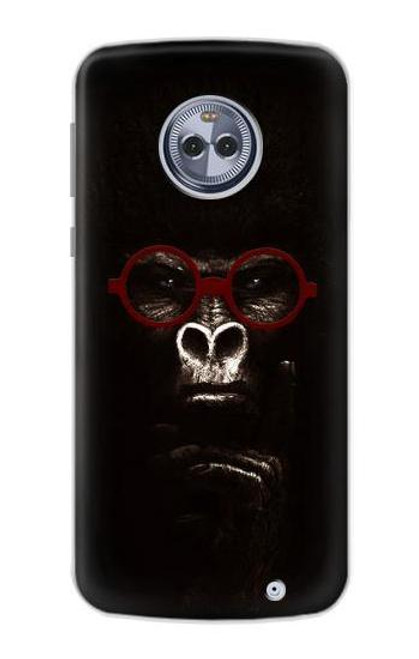 S3529 思考ゴリラ Thinking Gorilla Motorola Moto X4 バックケース、フリップケース・カバー