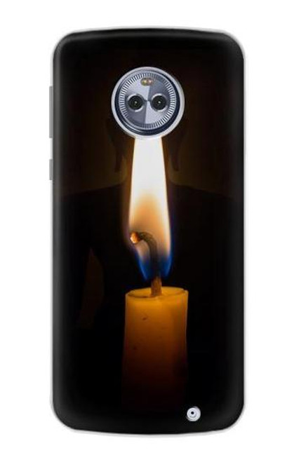 S3530 仏 Buddha Candle Burning Motorola Moto X4 バックケース、フリップケース・カバー