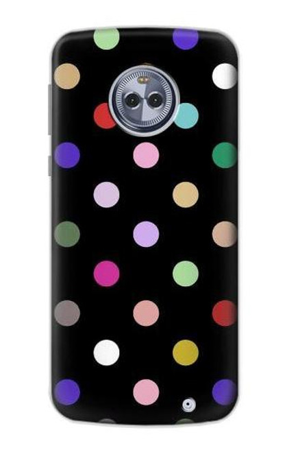 S3532 カラフルな水玉 Colorful Polka Dot Motorola Moto X4 バックケース、フリップケース・カバー