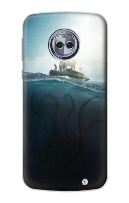 S3540 巨大なタコ Giant Octopus Motorola Moto X4 バックケース、フリップケース・カバー