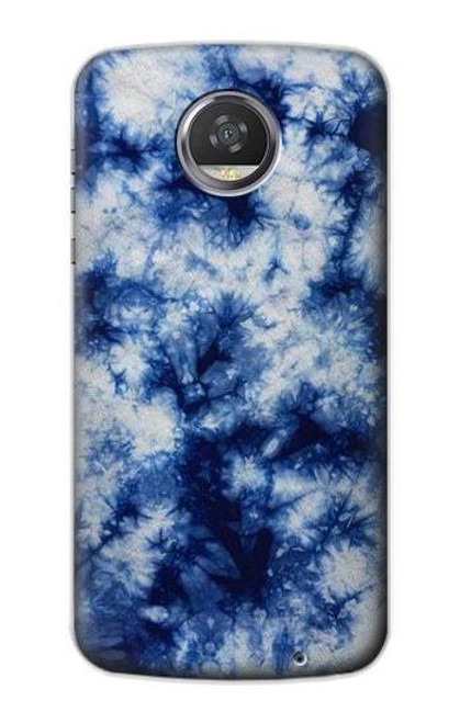 S3439 インディゴタイダイ Fabric Indigo Tie Dye Motorola Moto Z2 Play, Z2 Force バックケース、フリップケース・カバー