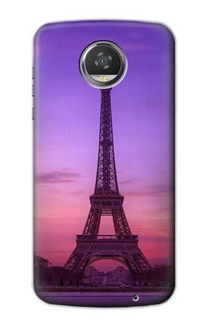 S3447 エッフェルパリの夕日 Eiffel Paris Sunset Motorola Moto Z2 Play, Z2 Force バックケース、フリップケース・カバー