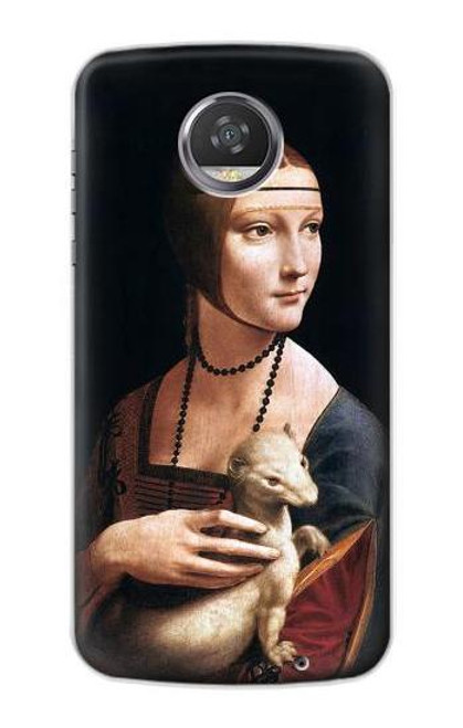 S3471 エルミン・レオナルド・ダ・ヴィンチ Lady Ermine Leonardo da Vinci Motorola Moto Z2 Play, Z2 Force バックケース、フリップケース・カバー