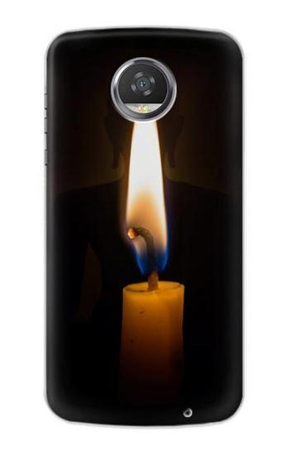 S3530 仏 Buddha Candle Burning Motorola Moto Z2 Play, Z2 Force バックケース、フリップケース・カバー