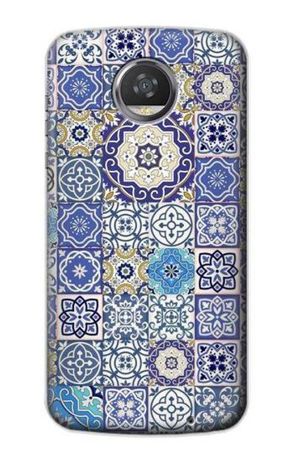 S3537 モロッコのモザイクパターン Moroccan Mosaic Pattern Motorola Moto Z2 Play, Z2 Force バックケース、フリップケース・カバー