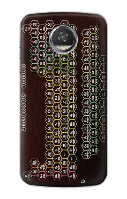 S3544 ネオンハニカム周期表 Neon Honeycomb Periodic Table Motorola Moto Z2 Play, Z2 Force バックケース、フリップケース・カバー