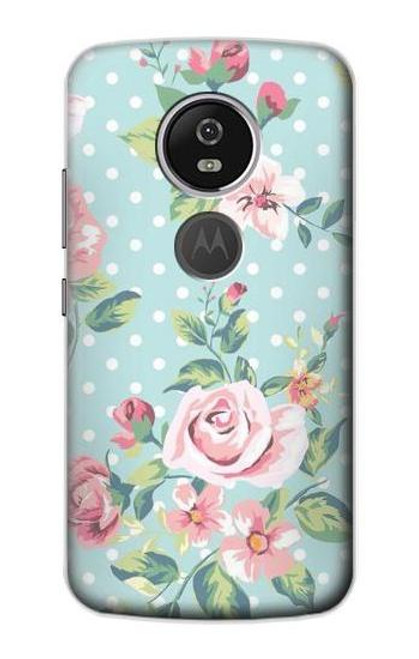 S3494 ヴィンテージローズポルカドット Vintage Rose Polka Dot Motorola Moto E5 Plus バックケース、フリップケース・カバー