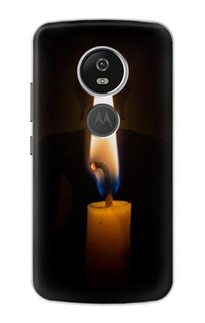 S3530 仏 Buddha Candle Burning Motorola Moto E5 Plus バックケース、フリップケース・カバー