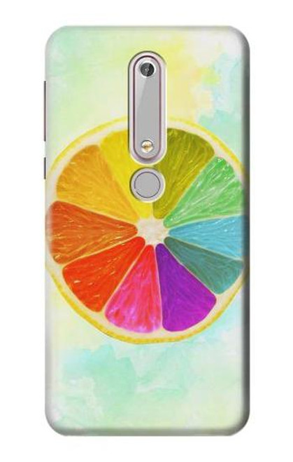 S3493 カラフルなレモン Colorful Lemon Nokia 6.1, Nokia 6 2018 バックケース、フリップケース・カバー