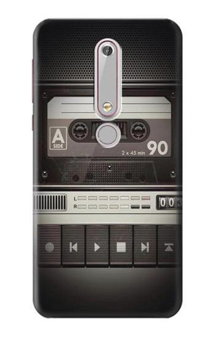 S3501 ビンテージカセットプレーヤー Vintage Cassette Player Nokia 6.1, Nokia 6 2018 バックケース、フリップケース・カバー