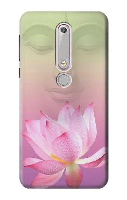 S3511 蓮の花の仏教 Lotus flower Buddhism Nokia 6.1, Nokia 6 2018 バックケース、フリップケース・カバー