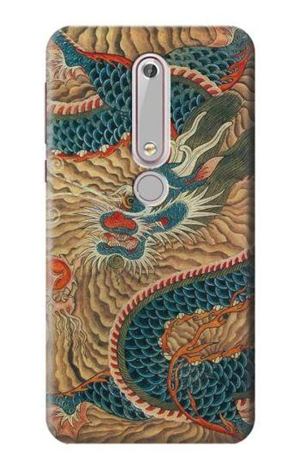 S3541 ドラゴンクラウドペインティング Dragon Cloud Painting Nokia 6.1, Nokia 6 2018 バックケース、フリップケース・カバー