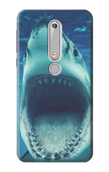 S3548 イタチザメ Tiger Shark Nokia 6.1, Nokia 6 2018 バックケース、フリップケース・カバー