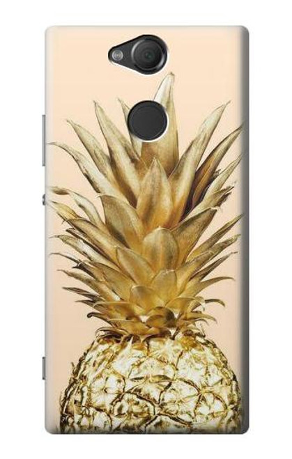 S3490 ゴールドパイナップル Gold Pineapple Sony Xperia XA2 バックケース、フリップケース・カバー