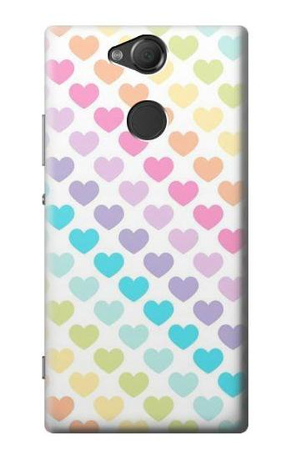 S3499 カラフルなハート柄 Colorful Heart Pattern Sony Xperia XA2 バックケース、フリップケース・カバー