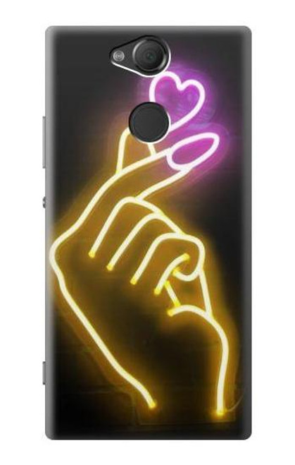 S3512 かわいいミニハート Cute Mini Heart Neon Graphic Sony Xperia XA2 バックケース、フリップケース・カバー