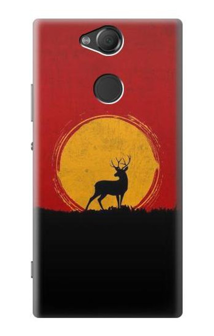 S3513 鹿の夕日 Deer Sunset Sony Xperia XA2 バックケース、フリップケース・カバー