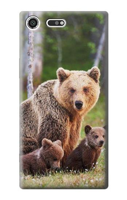 S3558 くまの家族 Bear Family Sony Xperia XZ Premium バックケース、フリップケース・カバー