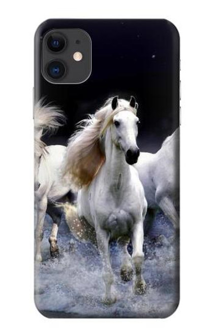 S0246 白馬 White Horse iPhone 11 バックケース、フリップケース・カバー