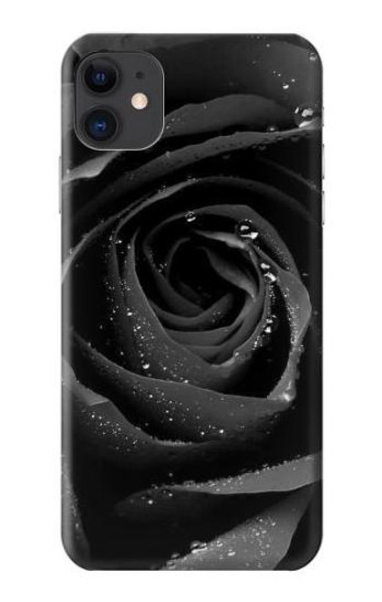 S1598 黒バラ Black Rose iPhone 11 バックケース、フリップケース・カバー