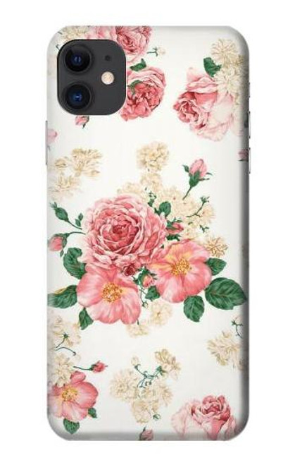 S1859 ローズ柄 Rose Pattern iPhone 11 バックケース、フリップケース・カバー