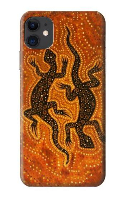 S2901 リザードアボリジニアート Lizard Aboriginal Art iPhone 11 バックケース、フリップケース・カバー