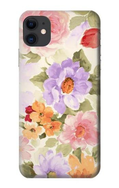 S3035 花 Sweet Flower Painting iPhone 11 バックケース、フリップケース・カバー