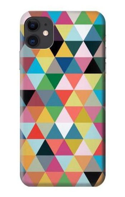 S3049 三角形の鮮やかな色 Triangles Vibrant Colors iPhone 11 バックケース、フリップケース・カバー