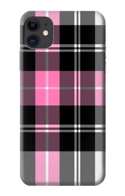 S3091 ピンクの模様のパターン Pink Plaid Pattern iPhone 11 バックケース、フリップケース・カバー