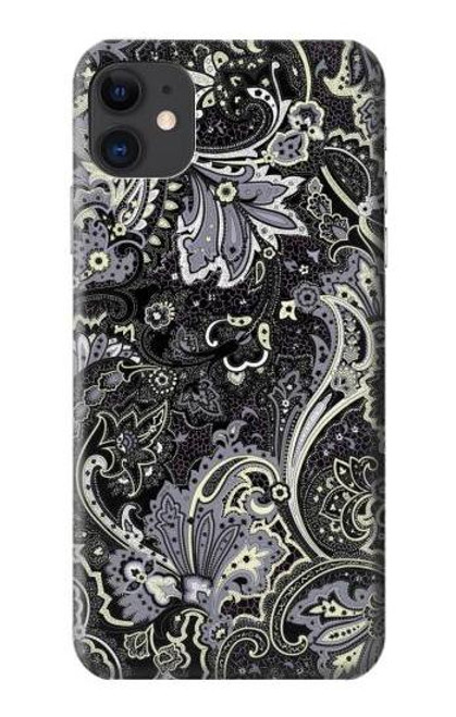 S3251 バティックパターン Batik Flower Pattern iPhone 11 バックケース、フリップケース・カバー