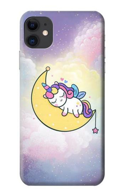 S3485 かわいい眠りユニコーン Cute Unicorn Sleep iPhone 11 バックケース、フリップケース・カバー