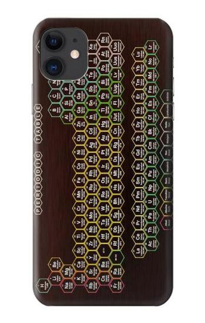 S3544 ネオンハニカム周期表 Neon Honeycomb Periodic Table iPhone 11 バックケース、フリップケース・カバー