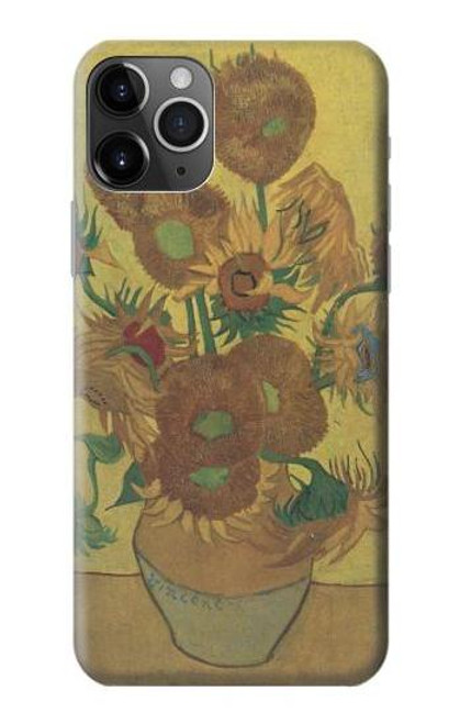 S0214 フィンセント・ファン・ゴッホ 15本のひまわり Van Gogh Vase Fifteen Sunflowers iPhone 11 Pro バックケース、フリップケース・カバー