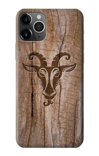 S2183 ヤギ 木材 グラフィックプリント Goat Wood Graphic Printed iPhone 11 Pro バックケース、フリップケース・カバー