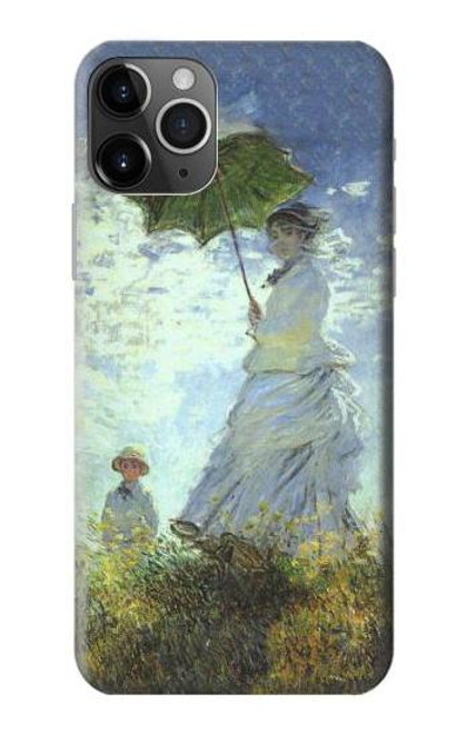 S2415 クロード・モネ パラソルを持つ女性 Claude Monet Woman with a Parasol iPhone 11 Pro バックケース、フリップケース・カバー