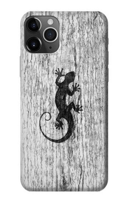 S2446 木材のヤモリ グラフィックプリント Gecko Wood Graphic Printed iPhone 11 Pro バックケース、フリップケース・カバー