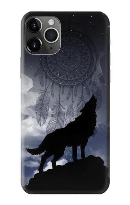 S3011 ドリームキャッチャーオオカミは 月にハウリング Dream Catcher Wolf Howling iPhone 11 Pro バックケース、フリップケース・カバー