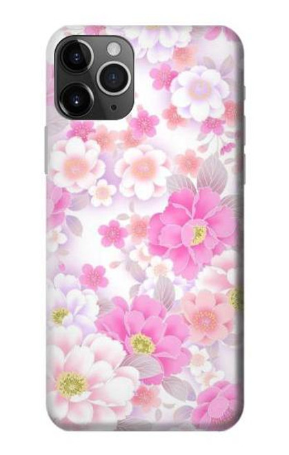 S3036 ピンクフラワーフローラ Pink Sweet Flower Flora iPhone 11 Pro バックケース、フリップケース・カバー