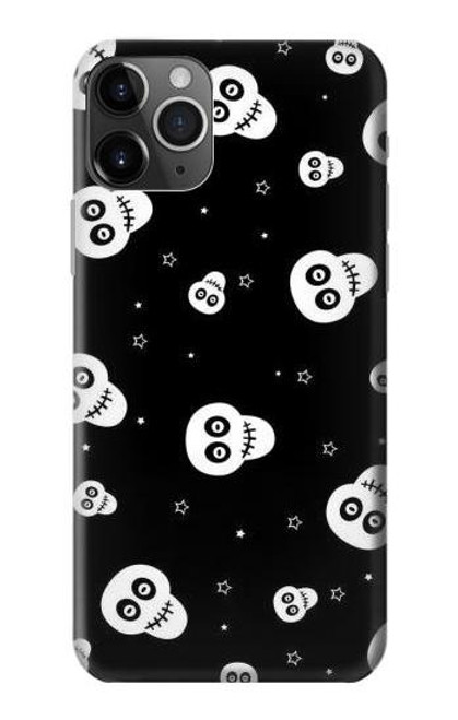S3261 スマイルスカルハロウィーンのパターン Smile Skull Halloween Pattern iPhone 11 Pro バックケース、フリップケース・カバー