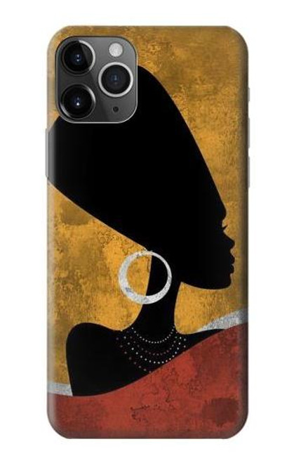 S3453 アフリカの女王ネフェルティティ African Queen Nefertiti Silhouette iPhone 11 Pro バックケース、フリップケース・カバー