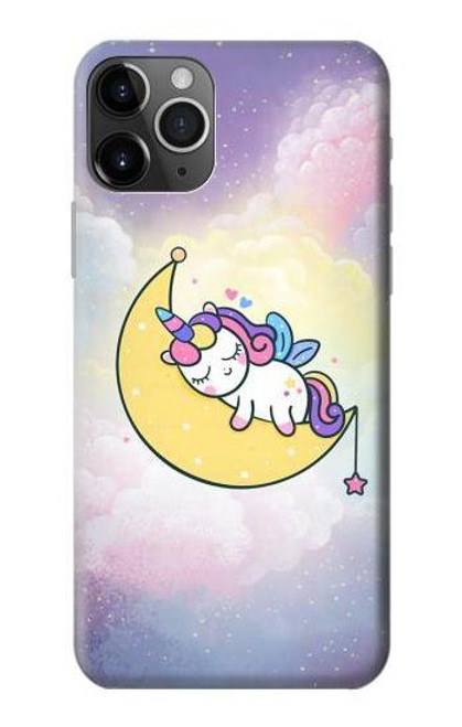 S3485 かわいい眠りユニコーン Cute Unicorn Sleep iPhone 11 Pro バックケース、フリップケース・カバー