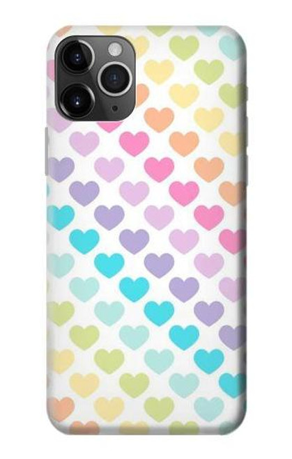 S3499 カラフルなハート柄 Colorful Heart Pattern iPhone 11 Pro バックケース、フリップケース・カバー