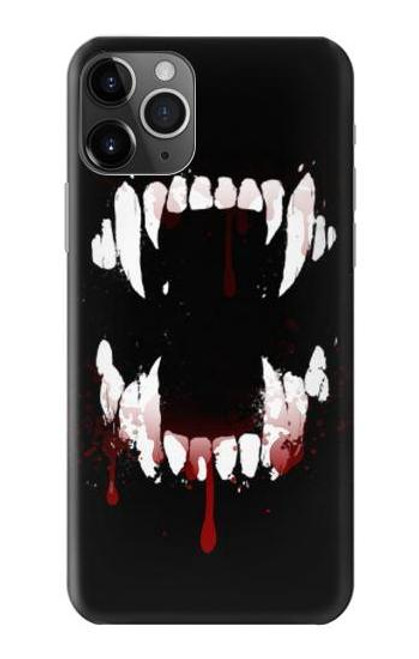 S3527 吸血鬼の歯 Vampire Teeth Bloodstain iPhone 11 Pro バックケース、フリップケース・カバー