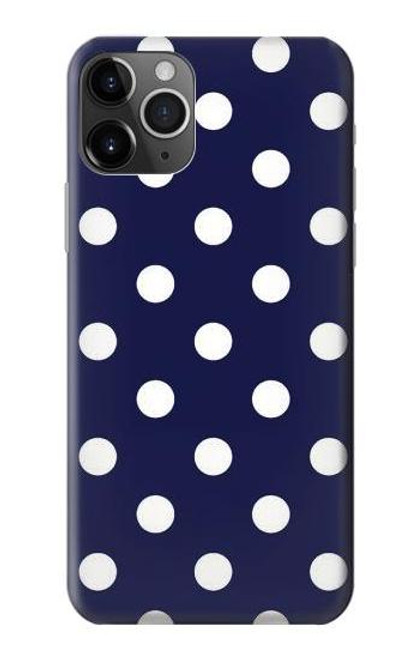 S3533 ブルーの水玉 Blue Polka Dot iPhone 11 Pro バックケース、フリップケース・カバー