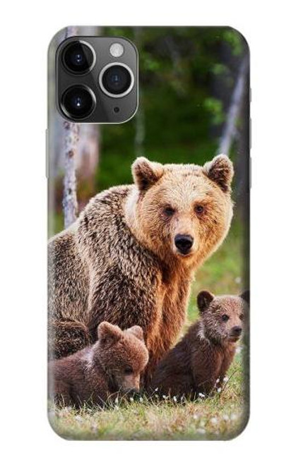 S3558 くまの家族 Bear Family iPhone 11 Pro バックケース、フリップケース・カバー
