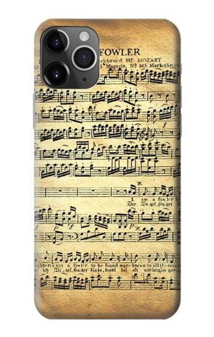 S2667 ファウラーモーツァルト音楽シート The Fowler Mozart Music Sheet iPhone 11 Pro Max バックケース、フリップケース・カバー