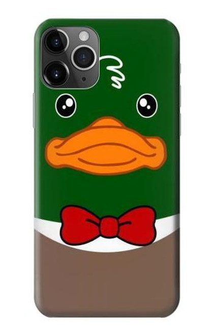 S2762 マガモ タキシード 漫画 Green Head Mallard Duck Tuxedo Cartoon iPhone 11 Pro Max バックケース、フリップケース・カバー